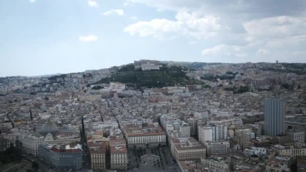 Aerial Hyperlapse Zoom Out Castel Sant Elmo Naples Italy — Video