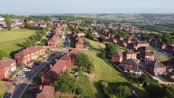 Slow Motion Drone Footage Infamous Dewsbury Moor Council Estate — Αρχείο Βίντεο