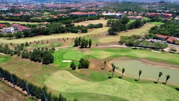 Flying Beloura Golf Club Sintra Portugal — Video Stock