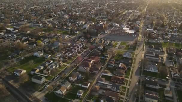Özel Mülkü Olan Uçsuz Bucaksız Bir Kasaba Havadan Manzaralı — Stok video