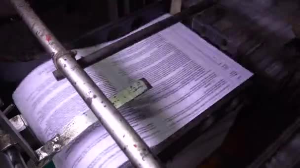 Books Being Printed Machines — Vídeo de stock