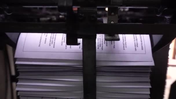 Books Being Printed Machines — Stock video