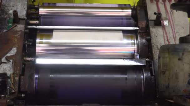 Books Being Printed Machines — Vídeo de stock