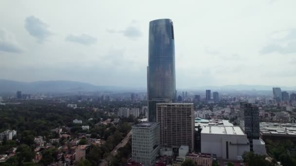 Aerial Rising View Centro Comercial Mtikah Cityscape View Background Mexico — Vídeo de Stock