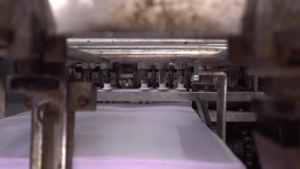 Books Being Printed Machines — Stock video