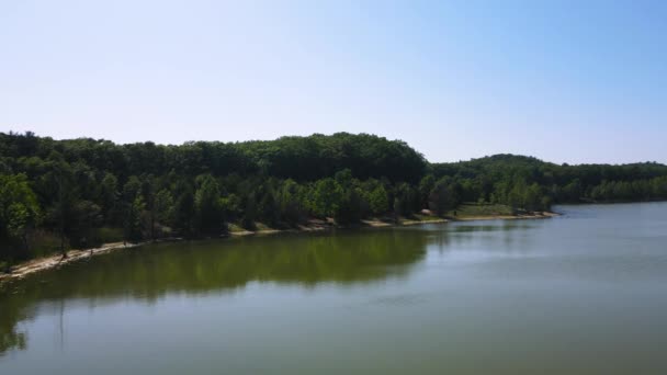 Parc Dune Harbor Poussant Eau Limite Des Arbres — Video