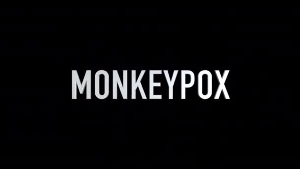 Monkeypox Анімація Літер Кадрів Секунду — стокове відео