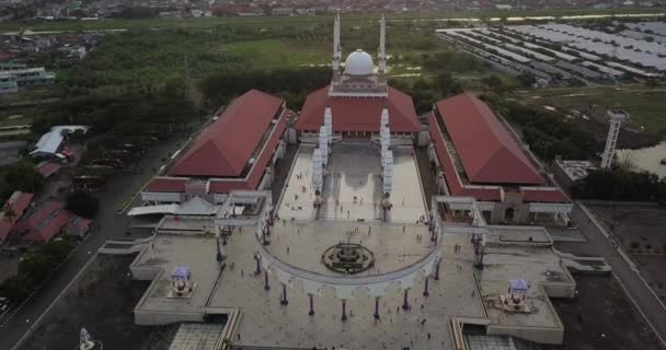 Vista Aérea Grande Mesquita Java Central Majt Tempo Hábil Sol — Vídeo de Stock