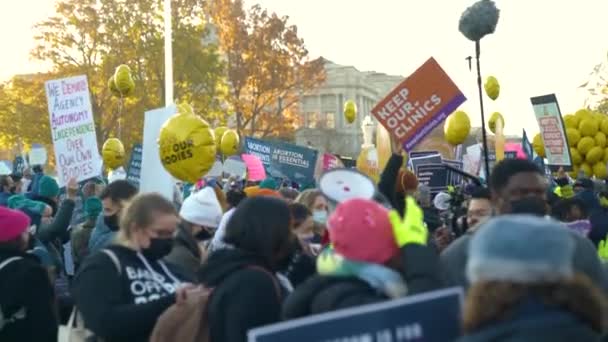 Foule Pro Choix Extérieur Cour Suprême — Video