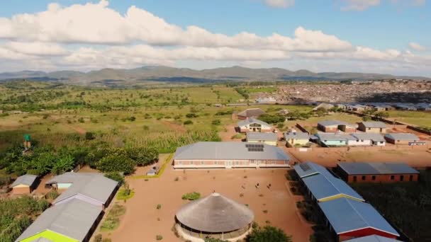 Refugee Kids Playing Ball Center Dzaleka Refugee Camp Malawi — Stock Video