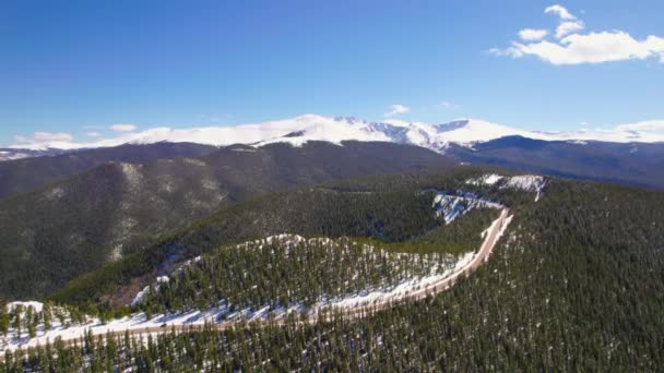Foto Aérea Mount Evans Road Cerca Famosas Montañas Rocosas Colorado — Vídeos de Stock