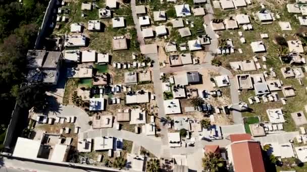 Drone Shot Cemetery Jaffa Tel Aviv — Stock video