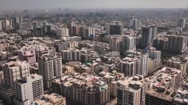 Aerial Drone Shot Karachi City View Building Business Hub Aerial — Stock Video