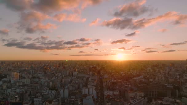 Panoramiczny Widok Miasto Buenos Aires Argentyna Dron — Wideo stockowe