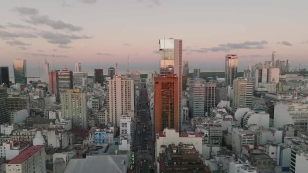 Panoramisch Uitzicht Stad Buenos Aires Argentinië Drone — Stockvideo