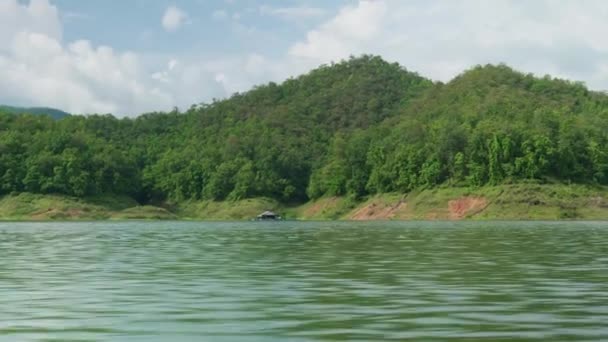Krajobraz Kinowy Przyroda Panoramiczne Ujęcia Jeziora Mae Kuang Dam Doi — Wideo stockowe