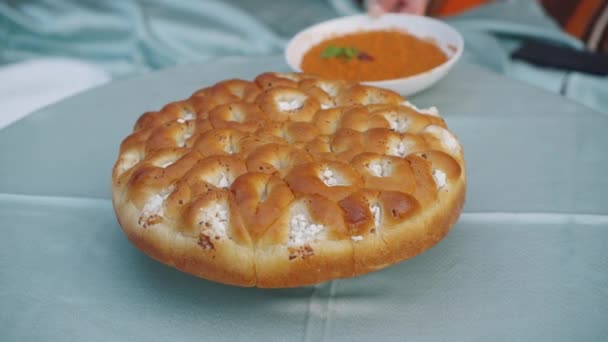 Tradycyjny Chleb Rytualny Bułgarii — Wideo stockowe