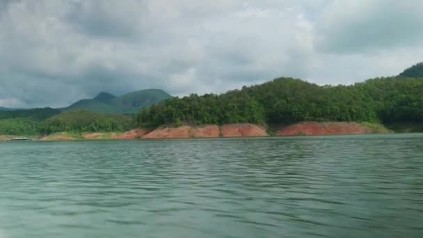Filmová Krajina Příroda Panoramatické Záběry Přehrady Mae Kuang Jezera Doi — Stock video