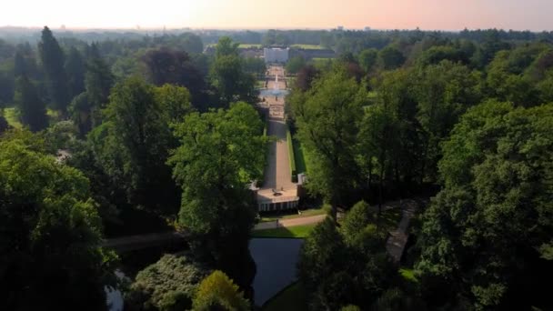 Beleef Staverden Ermelo Holanda Veluwe National Park Drone Jardim Sobrevoo — Vídeo de Stock
