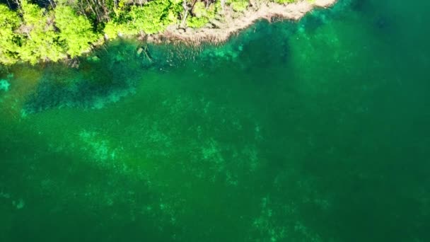 Plitvice Lagos Croacia Nacionalni Parque Plitvika Jezera Drone Tilt Disparo — Vídeo de stock