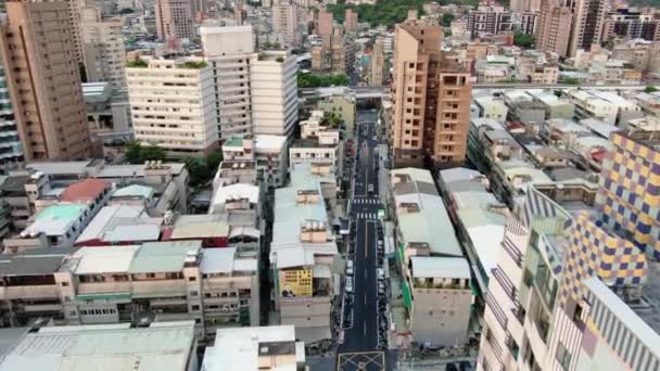 Aerial View Beitou District Taiwan Taipei — Video Stock