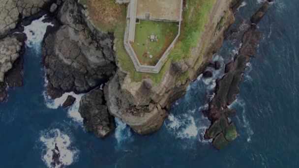 Luchtfoto Bitoujiao Lighthouse Taiwan — Stockvideo