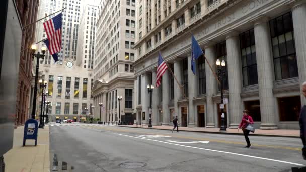 Images Ralenti Piétons Dans Centre Ville Chicago — Video