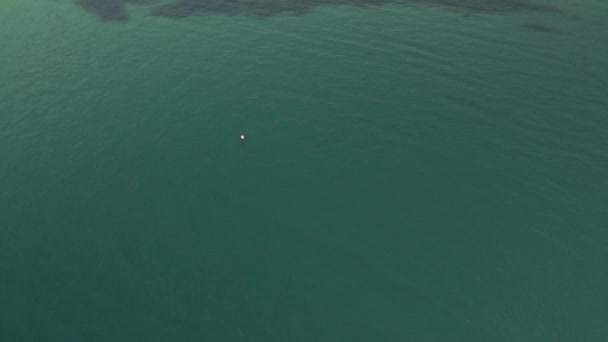 Tourists Swim Calm Blue Waters Atlantic Ocean Keem Beach Ireland — Video Stock