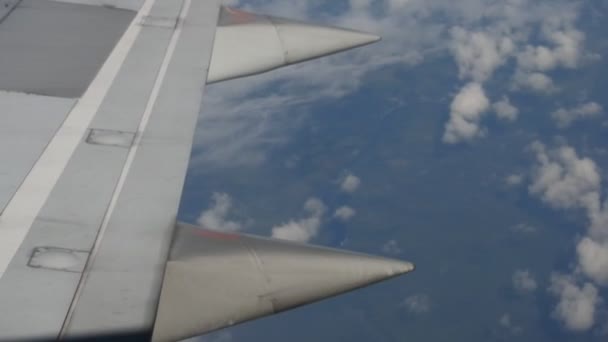 Avioneta Verano Volando Sobre Vista Del Cielo Las Alas Del — Vídeo de stock