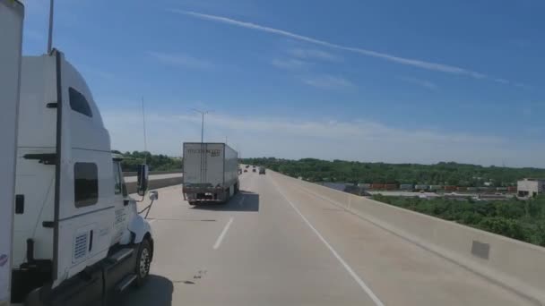 Traveling Bridge Romeoville Illinois I355 — 图库视频影像