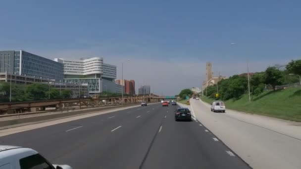 Podróżowanie Pętlą Chicago Illinois I290 I94 — Wideo stockowe