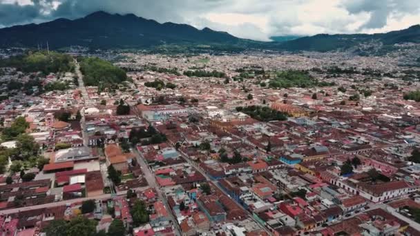 San Cristobal Las Casas Magical Aerial Chiapas City Drone Mountain — Vídeo de Stock