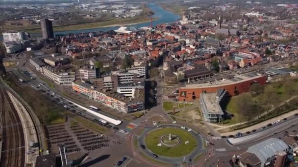 Schöne Szenerie Und Landschaft Der Stadt Venlo Mit Fluss Hintergrund — Stockvideo