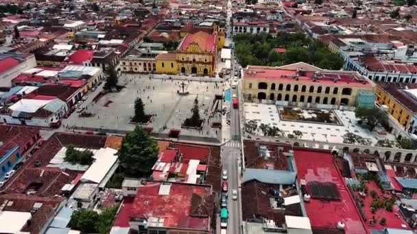 San Cristobal Las Casas Üzerinde Uçuşu Meksika Dijital Göçebe Cenneti — Stok video