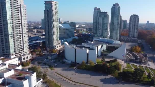 Scarborough Civic Centre Scarborough Town Centre Residentiële Flatgebouw Ontwikkelingen Antenne — Stockvideo
