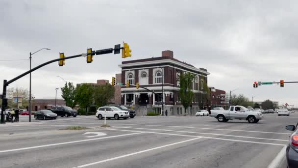 Generic Street Scene Intersection Salt Lake City Utah — Stockvideo