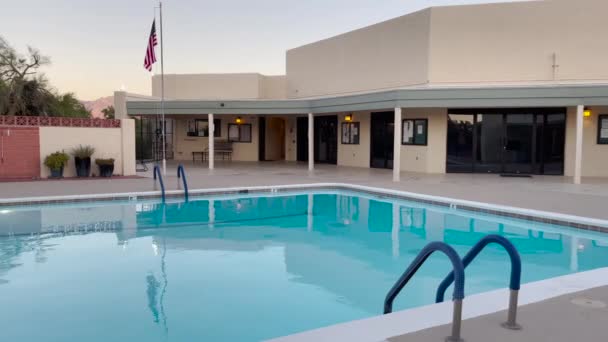 Empty Swimming Pool Recreation Center Arizona — Vídeos de Stock