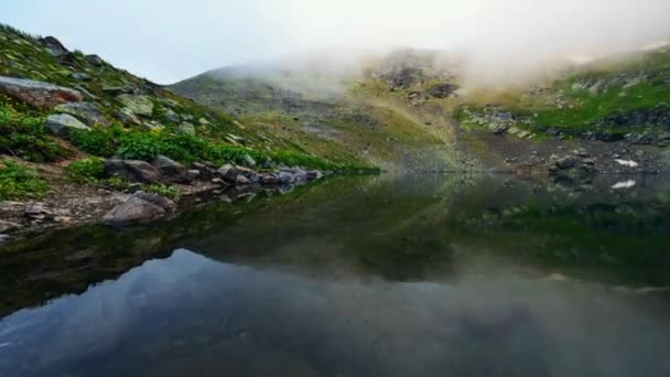 Real High Altitude Mountain Lake Summit Lake Timelapse Freshwater Source — Video