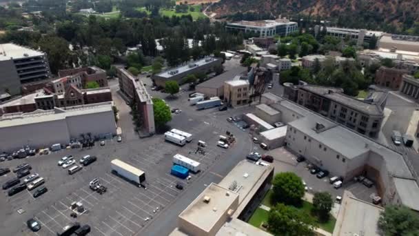 Warner Bros Studio Lot Burbank California Udara Menetapkan Ditembak — Stok Video