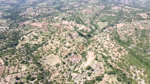 Pohled Západní Pokot Severní Rift Keňa Zelené Období Dešťů Severní — Stock video