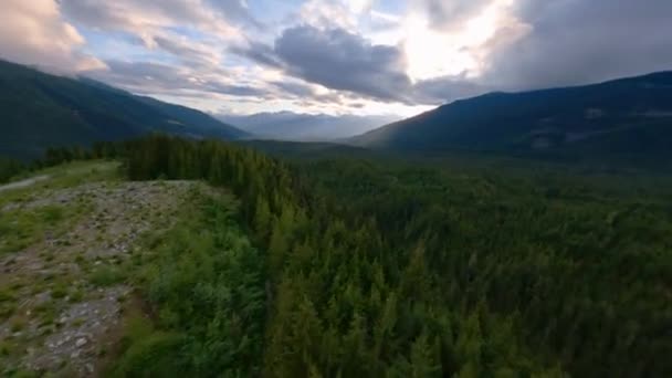 Abgelegene Waldberge Mit Mamquam River Der Nähe Von Squamish Und — Stockvideo