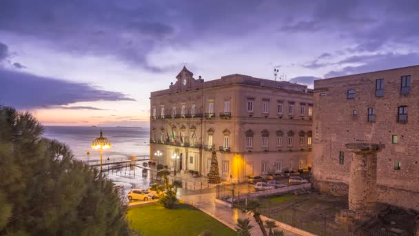 Beautiful Time Lapse Video Taranto Italy Puglia Region Ocean Front — Stock Video