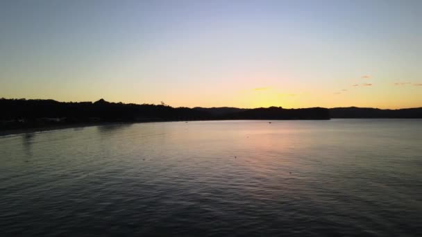 Sunset Cooks Bay New Zealand — Stockvideo