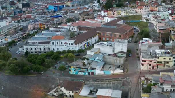 Contemporary Art Center Quito Ecuador Aerial View Old Military Hospital — Vídeo de stock