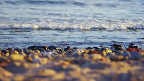 Ondes Océaniques Ralenti Sur Une Plage Rocheuse — Video