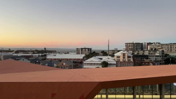 Durban Harbor Terminal Buildings View Flats Houses — Vídeos de Stock