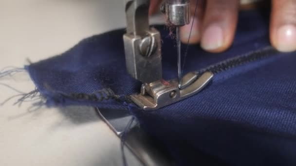 Shot Fashion House Tailor Sewing Cloths — Stock video