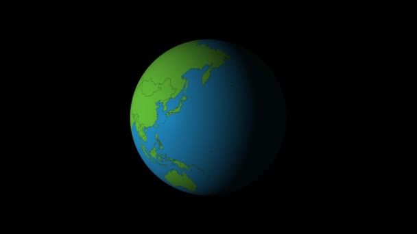 Planeta Tierra Girando Espacio — Vídeo de stock