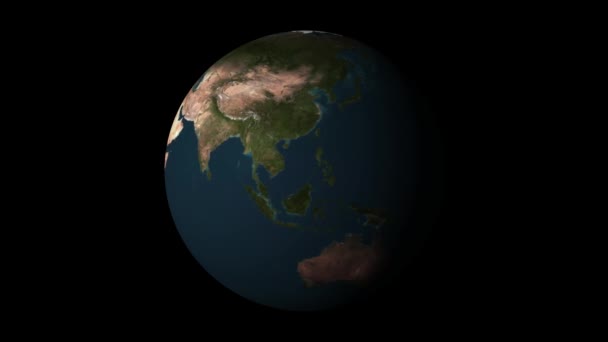 Planeta Ziemia Obracająca Się Przestrzeni — Wideo stockowe