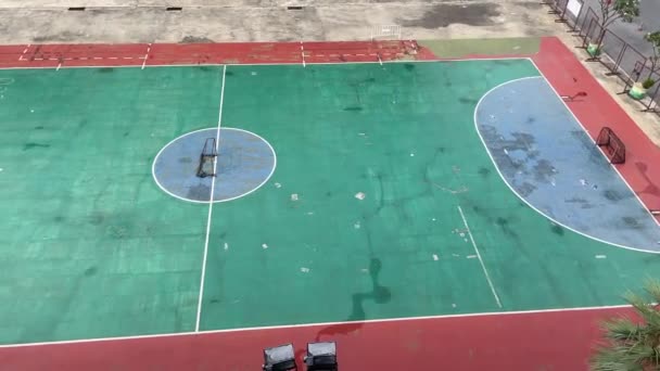 Open Outdoors Futsal Court Street Bangkok — Vídeos de Stock